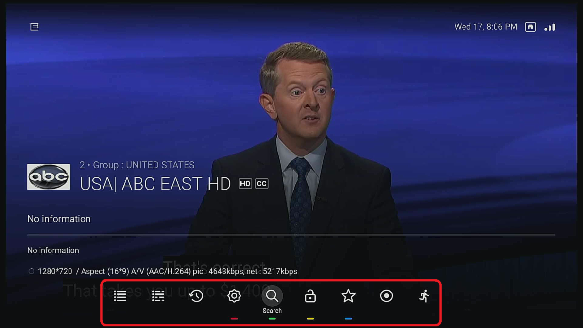 In this Menu, you can select the following options Favorite Channel